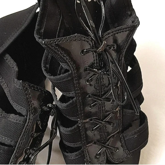 Carlos by Carlos Santana Platform Shoes w Peep Toe D'Orsay Heels Womens 8M Black - Picture 3 of 9